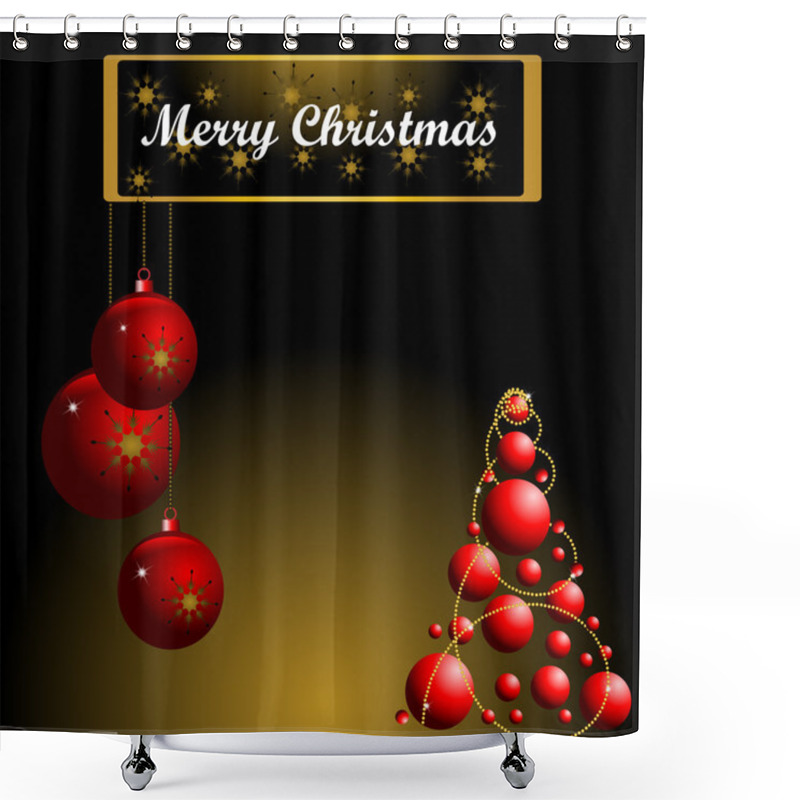 Personality  Christmas Tree Shower Curtains