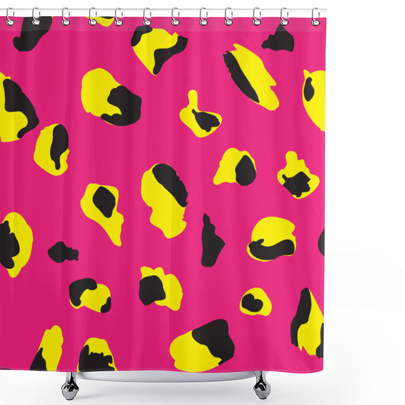 Personality  Seamless Pattern Design With Abstract Animal Print Style Shapes Shower Curtains