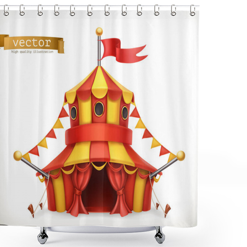 Personality  Circus Tent. 3d Vector Icon Shower Curtains