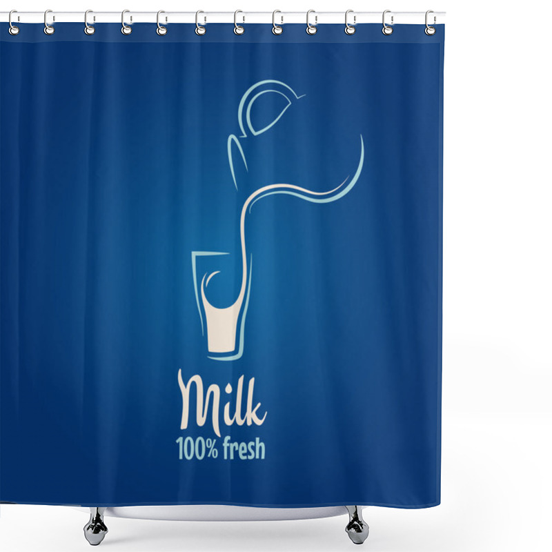 Personality  Milk Design Background Shower Curtains