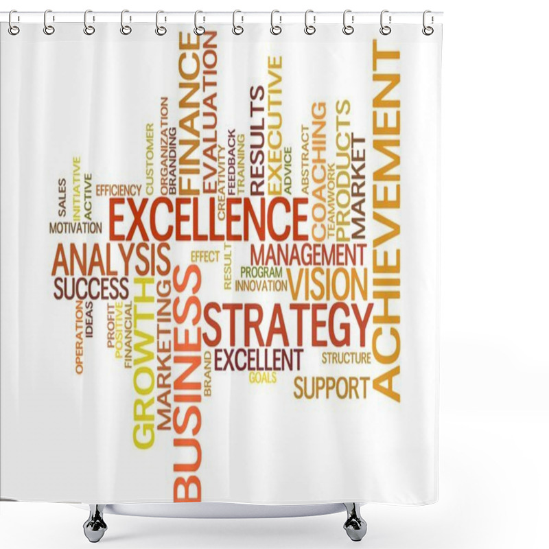 Personality  Business Word Cloud Shower Curtains