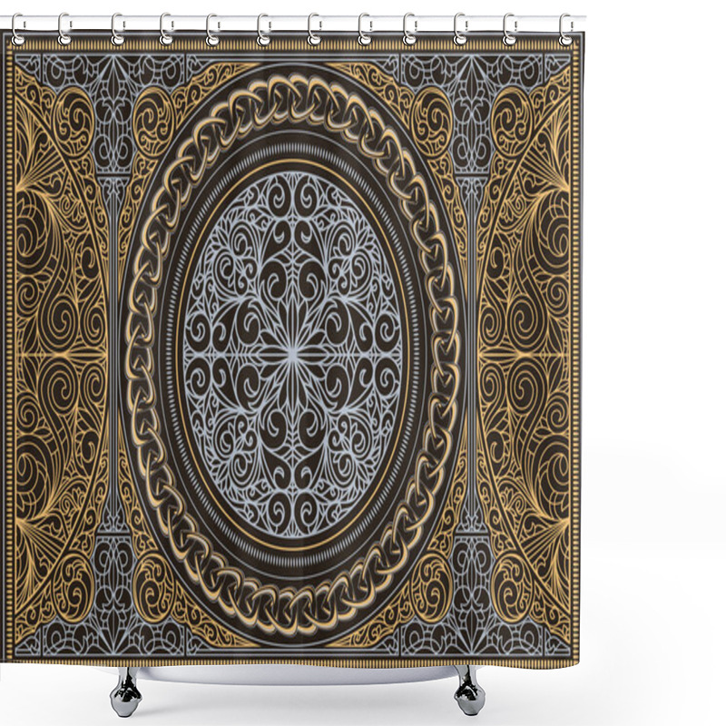 Personality  Decorative Ornate Retro Design Card Shower Curtains