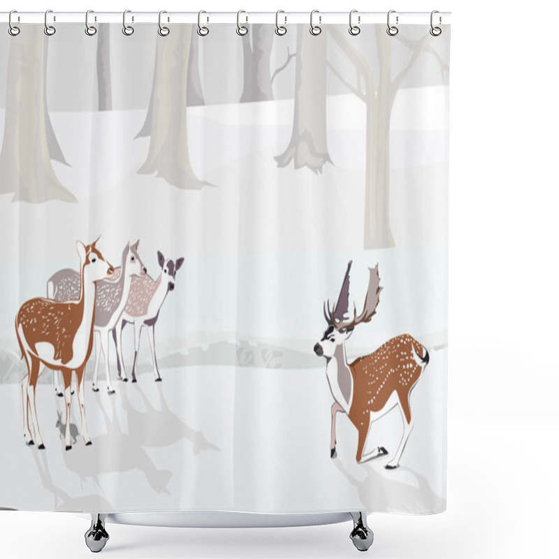 Personality  Winter Background Shower Curtains