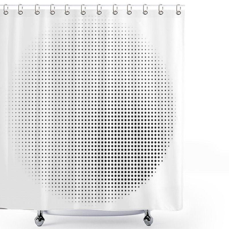 Personality  Abstract Halftone Texture With Dots. Shower Curtains