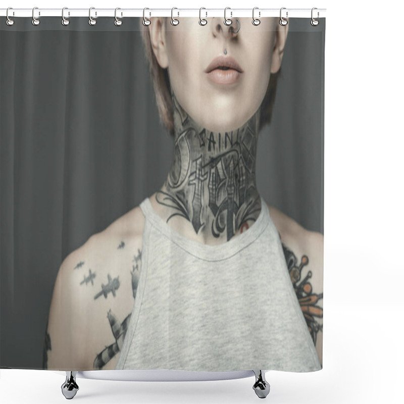 Personality  Tattooed Shower Curtains