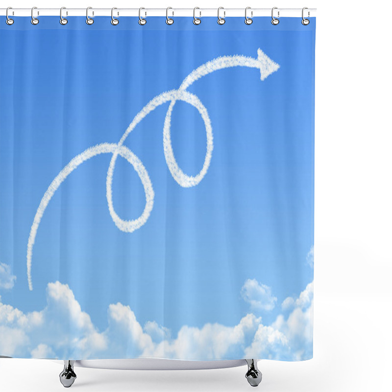 Personality  Loop Arrow Shaped Cloud Shower Curtains