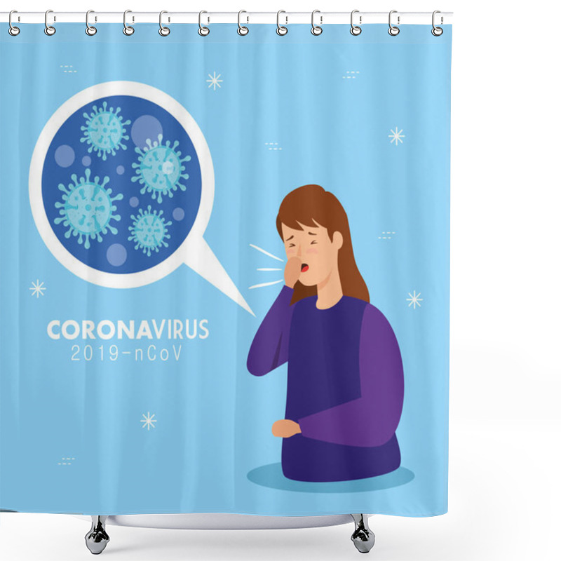 Personality  Woman Sick Of Coronavirus 2019 Ncov Shower Curtains