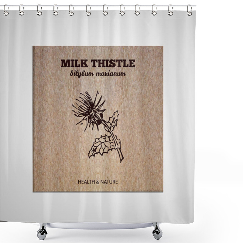 Personality  Herbs And Spices Collection - Milk Thistle Shower Curtains