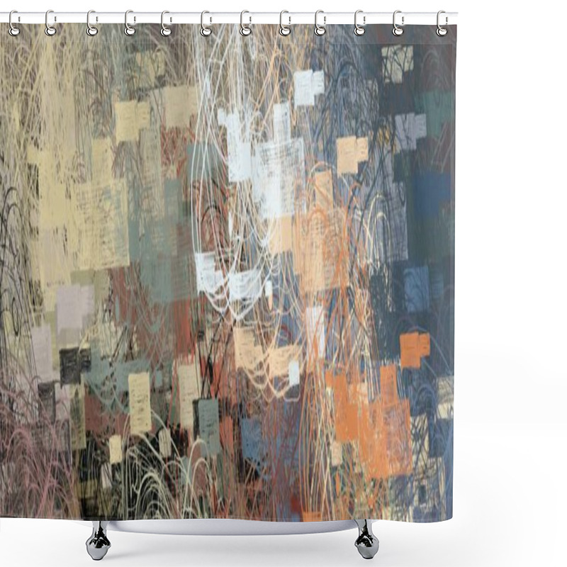 Personality  Abstract Grunge Background With Space For Text Shower Curtains