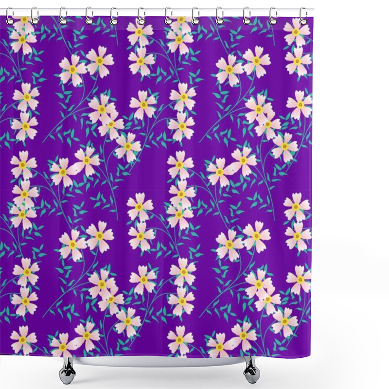 Personality  Seamless Pattern With Floral Motifs Able To Print For Cloths, Tablecloths, Blanket, Shirts, Dresses, Posters, Papers. Shower Curtains