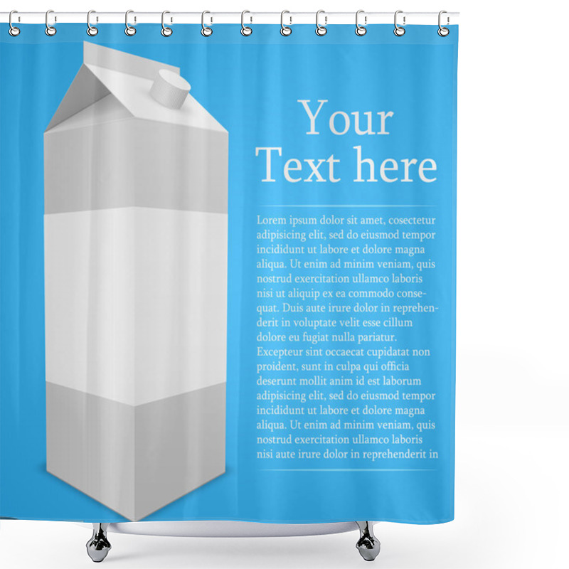 Personality  White Package With Place For Your Text Shower Curtains