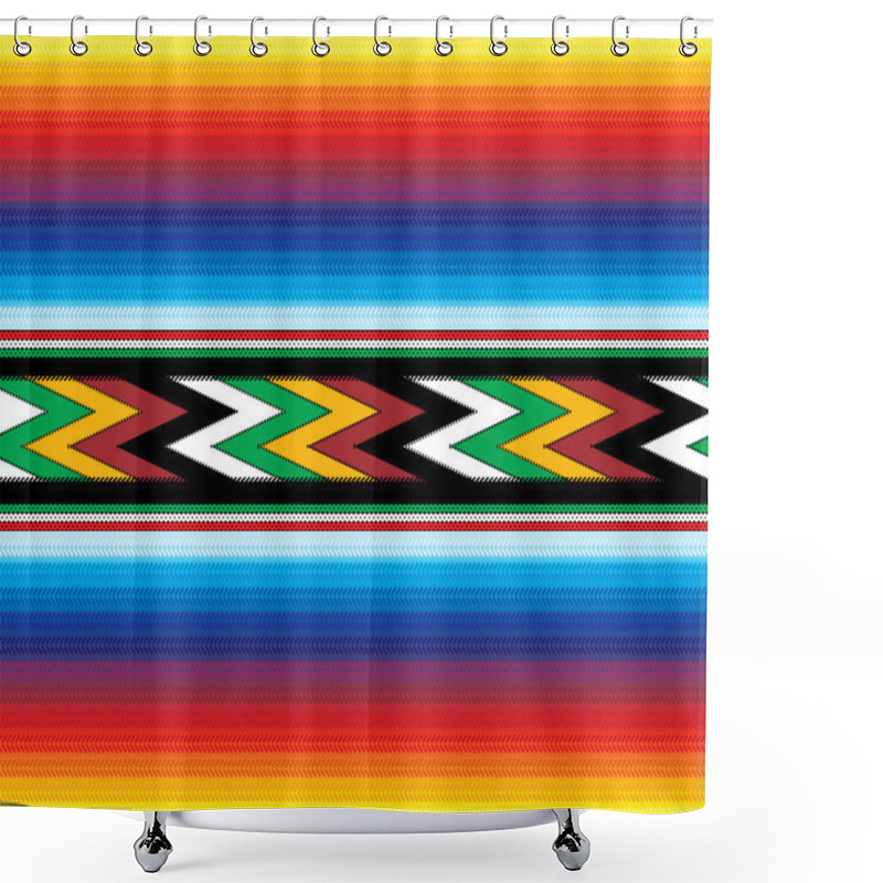 Personality  Seamless Mexican Pattern Shower Curtains