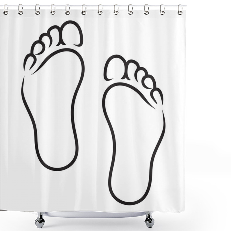 Personality  Feet Symbol Shower Curtains