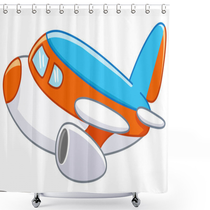 Personality  Cartoon Plane Shower Curtains