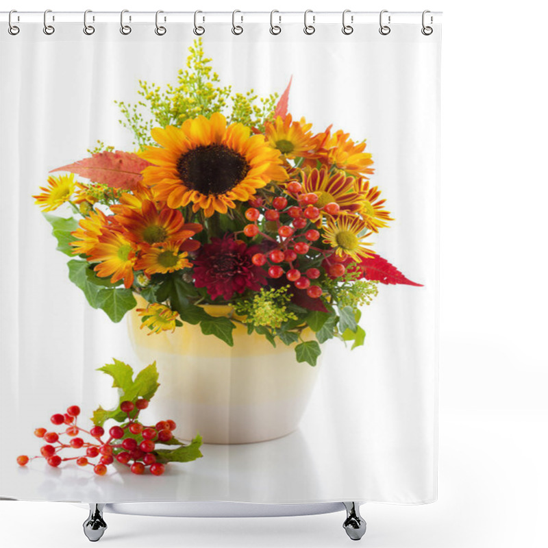 Personality  Autumnal Flowers Shower Curtains