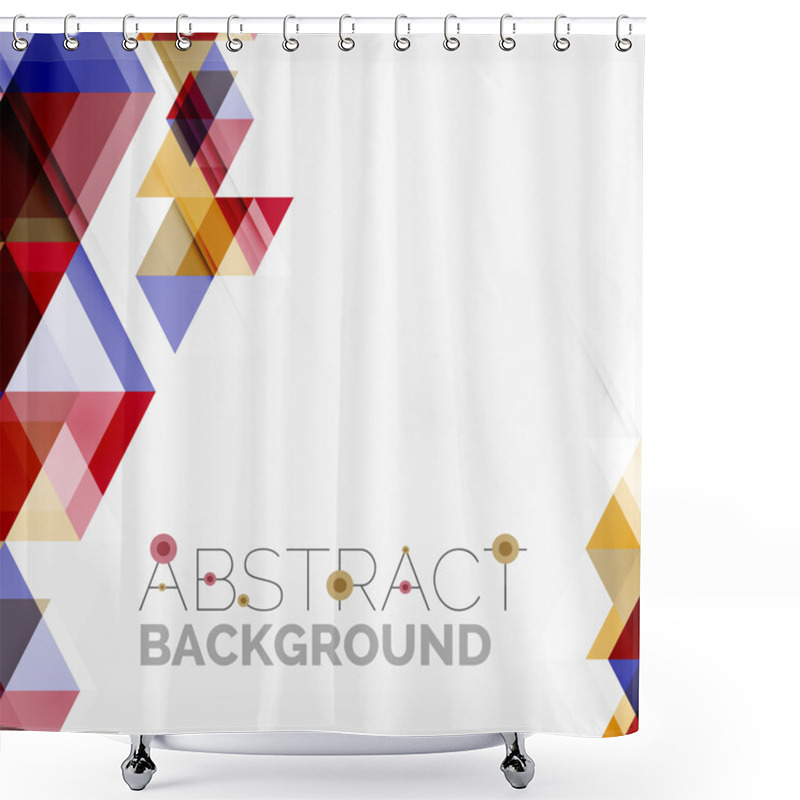 Personality  Abstract Geometric Background. Modern Overlapping Triangles Shower Curtains