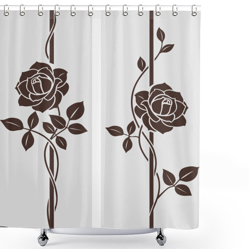 Personality  Rose Decorative Shower Curtains