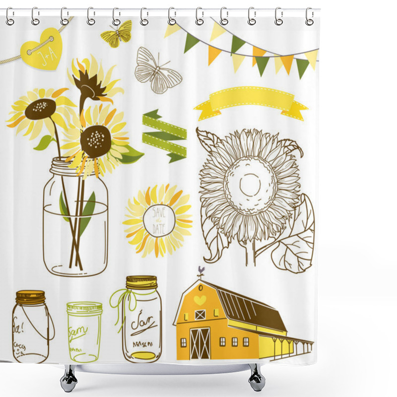 Personality  Glass Jars Shower Curtains