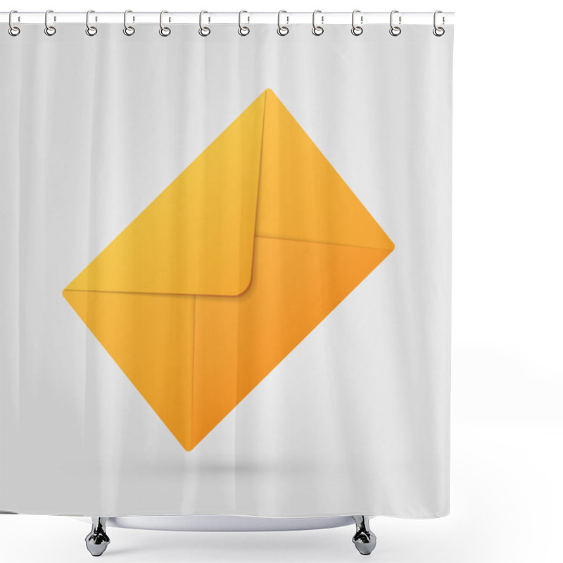 Personality  Vector Illustration Of A Yellow Envelope. Shower Curtains