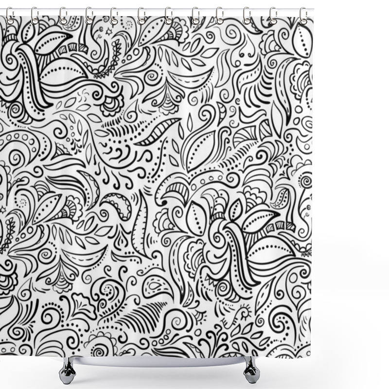 Personality  Abstract Ornamental Seamless Pattern Shower Curtains