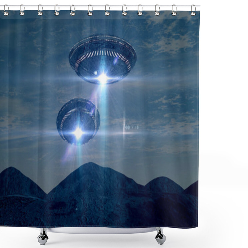 Personality  UFOs Shower Curtains