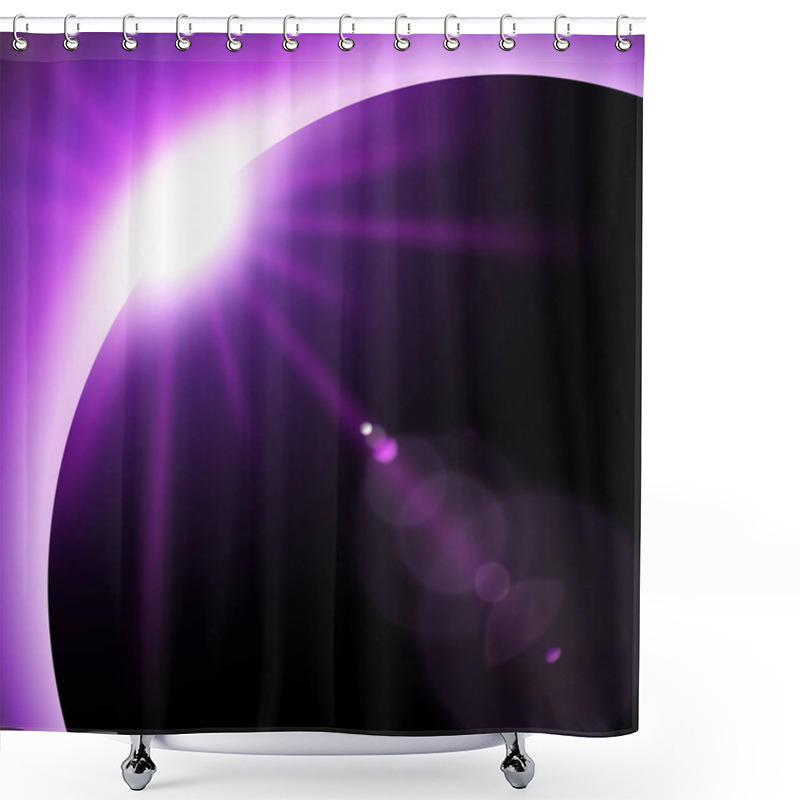 Personality  Violet Eclipse, Suitable For Product Advertising, Natural Events, Horror Concept And Other. Shower Curtains