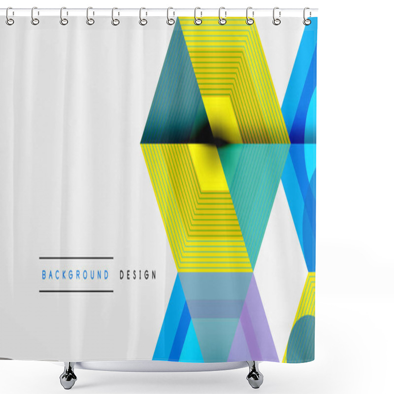 Personality  Hexagons, Diamonds Pattern. Geometric Repeating Hexagon Background Shower Curtains