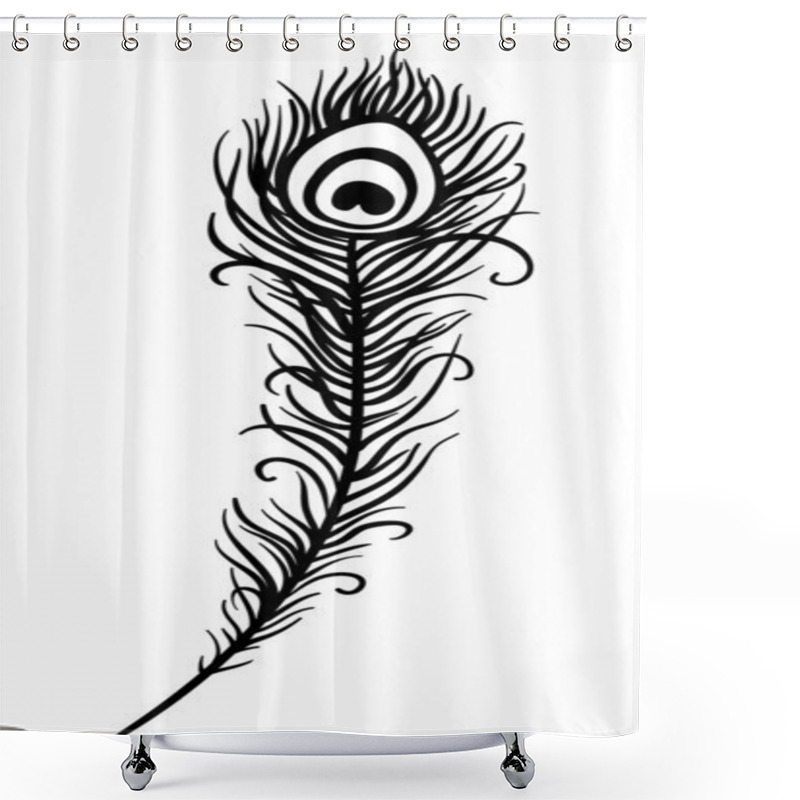 Personality  Beautiful Peacock Feather Shower Curtains