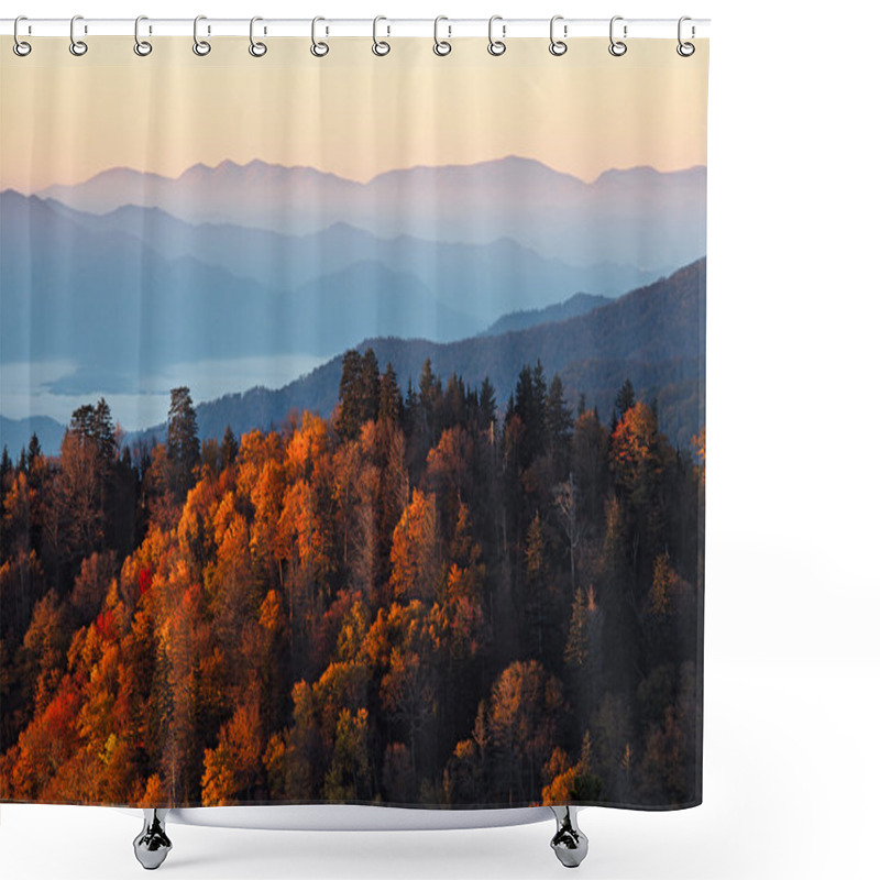 Personality  Sunrise At Smoky Mountains Shower Curtains