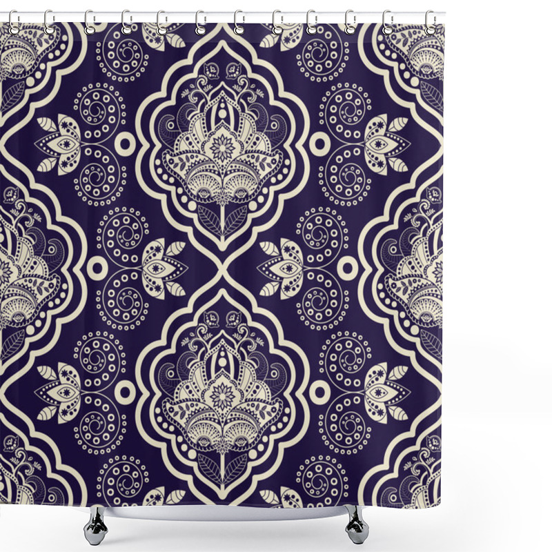 Personality  Vector Damask Seamless Pattern Shower Curtains