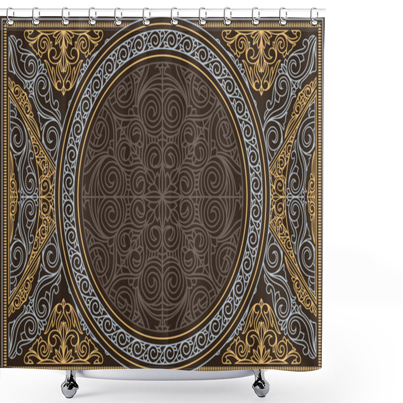 Personality  Decorative Ornate Retro Design Card Shower Curtains