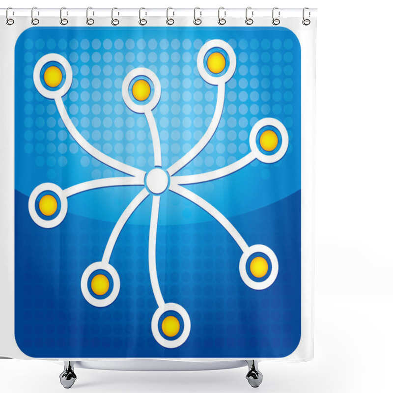 Personality  Share Icon Shower Curtains