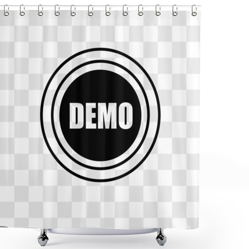 Personality  Demo Vector Icon Isolated On Transparent Background, Demo Logo D Shower Curtains