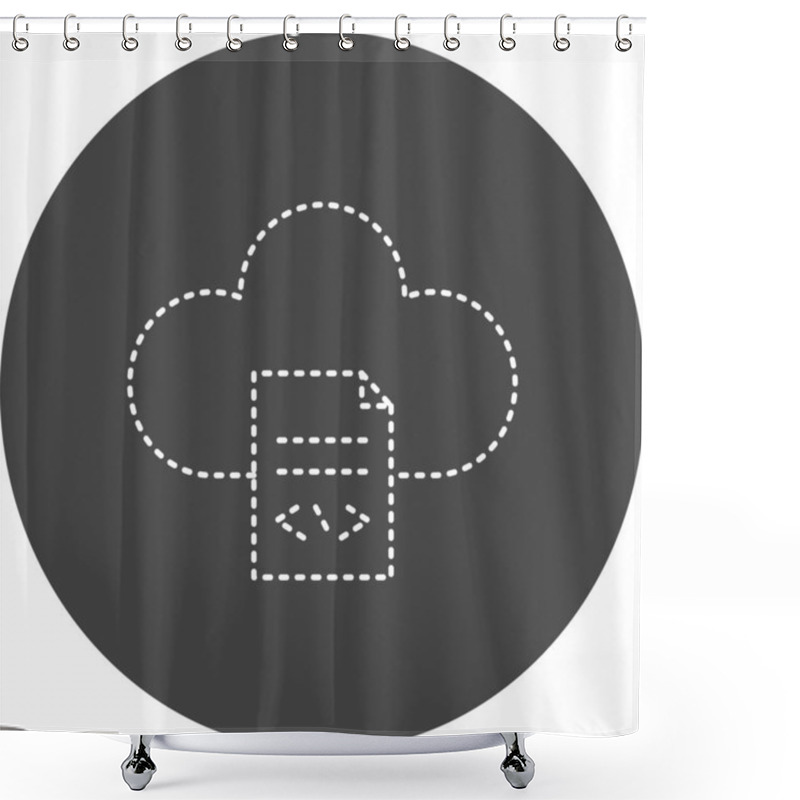 Personality  Cloud Coding. Web Icon Simple Design Shower Curtains