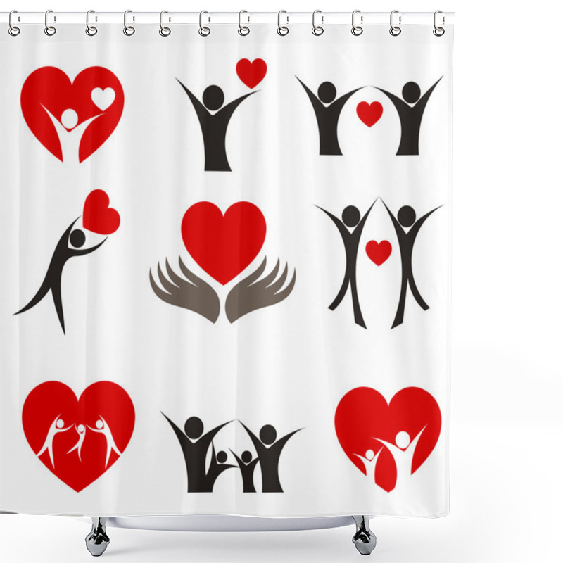 Personality  Heart Concepts Shower Curtains