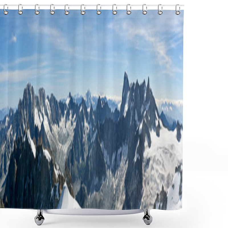 Personality  Beautiful Alps As Seen From Aiguille Du Midi Shower Curtains