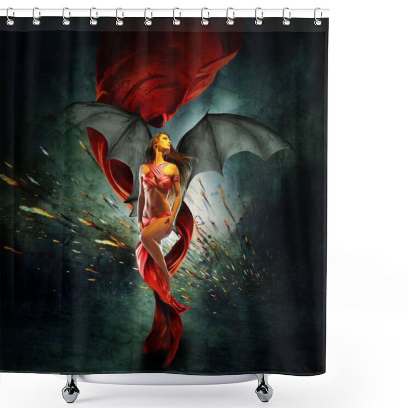 Personality  Beautiful Phantasy Dragon Queen Shower Curtains