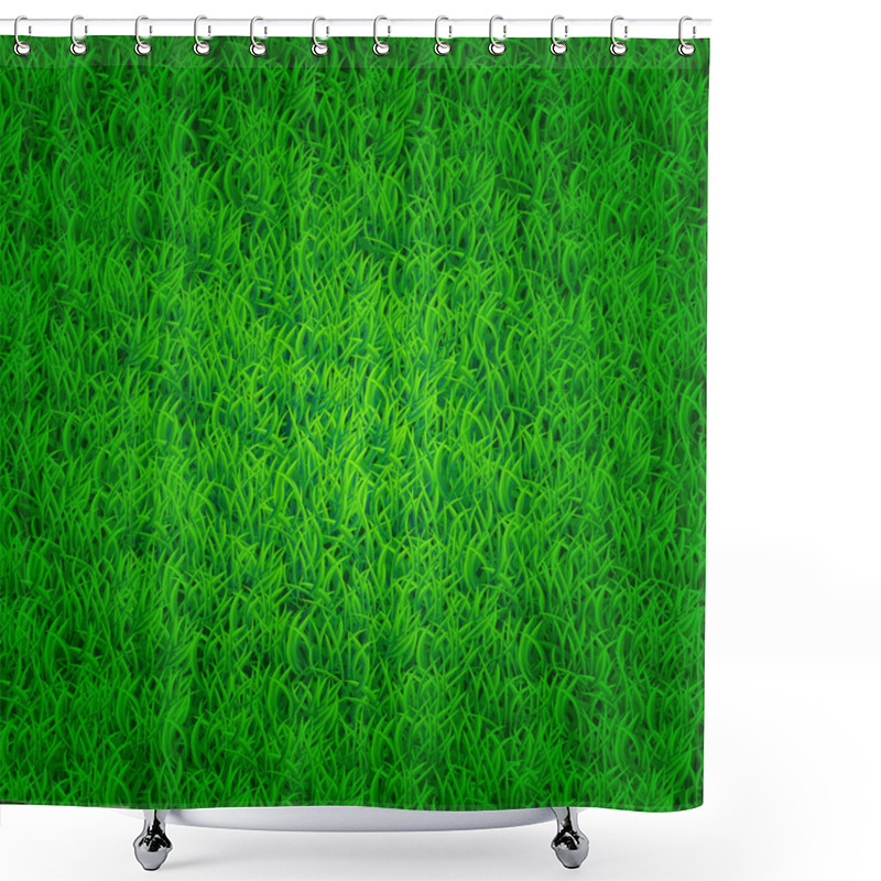 Personality  Green Grass Background Shower Curtains