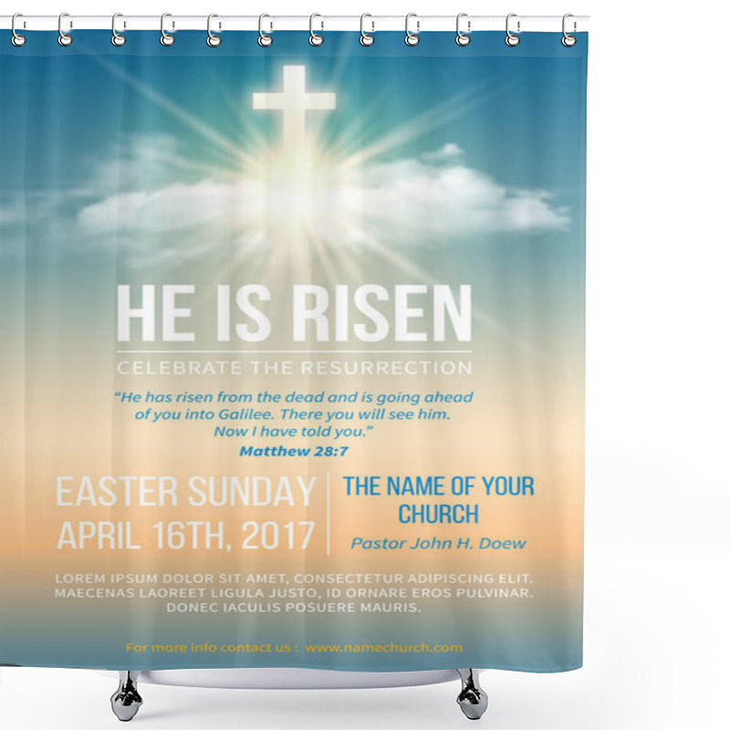 Personality  He Is Risen Shower Curtains