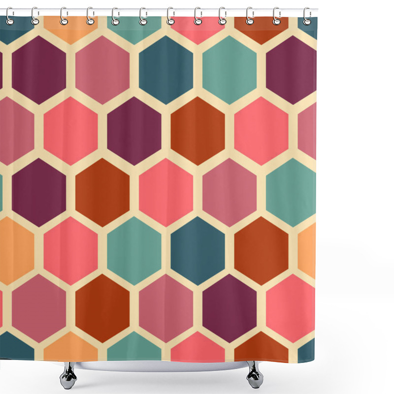 Personality  Geometric Hexagon Seamless Pattern Shower Curtains