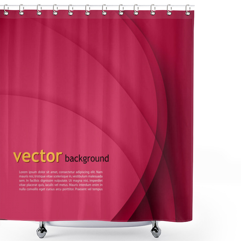 Personality  Purple Smooth Twist Lines Vector Background. Shower Curtains