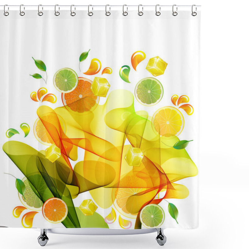 Personality  Orange, Lemon And Lime Juice Splash Shower Curtains