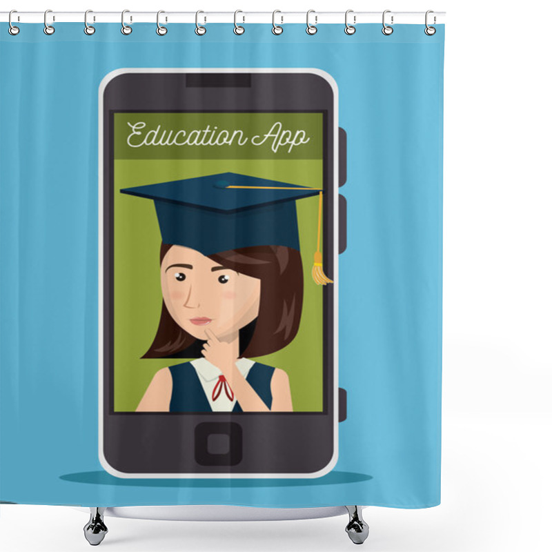 Personality  Education App Design Shower Curtains