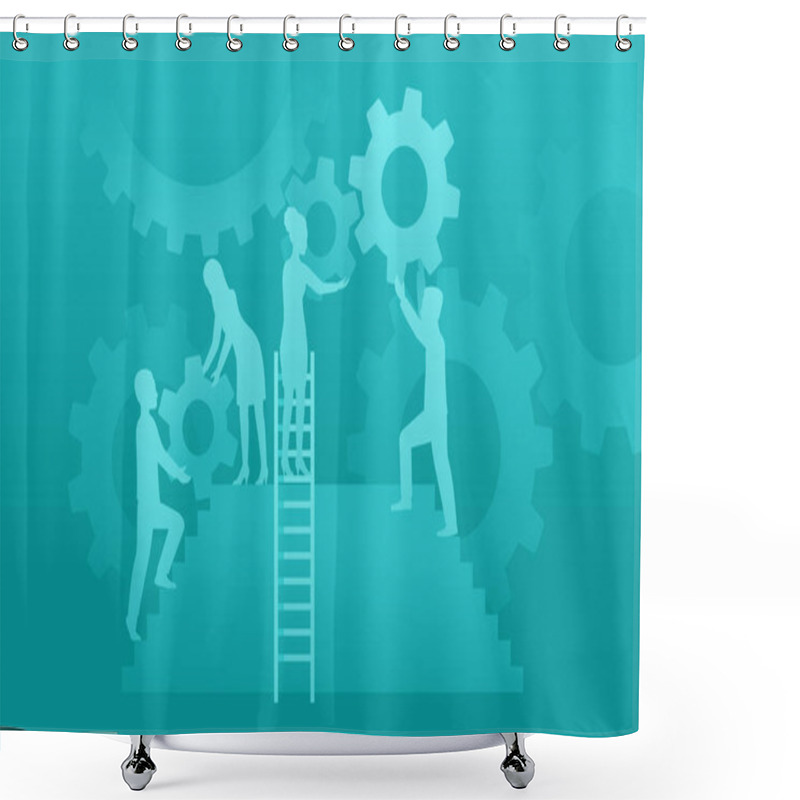 Personality  Successful Business Strategy Concept Shower Curtains