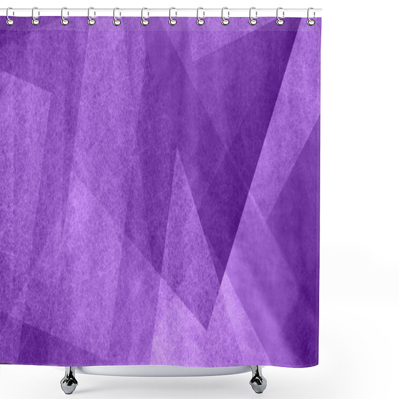 Personality  Abstract Purple And White Background With Geometric Diamond And Triangle Pattern. Elegant Textured Shapes And Angles In Modern Contemporary Design. Shower Curtains