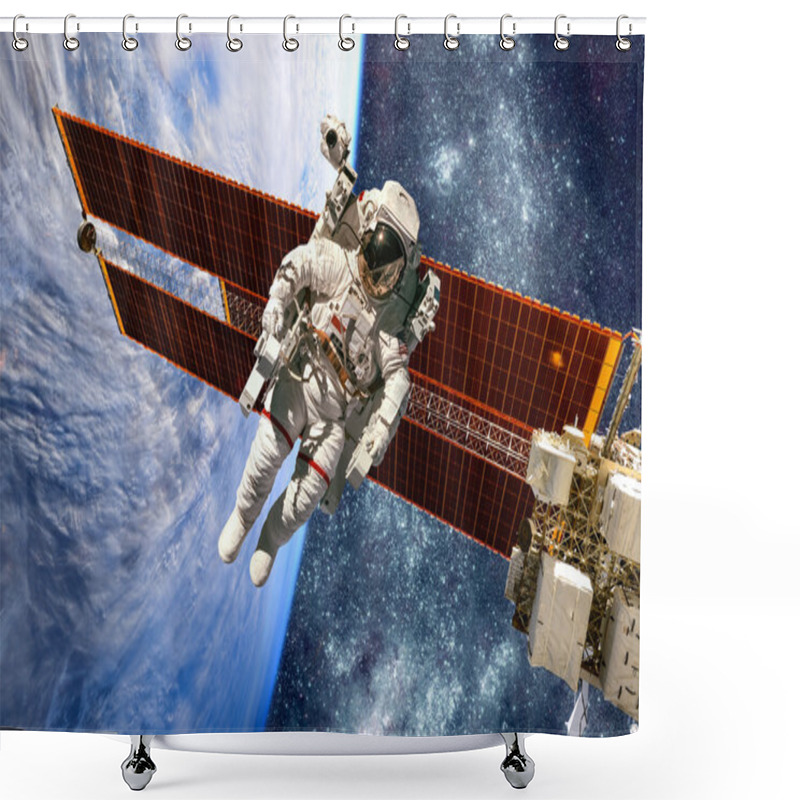 Personality  International Space Station And Astronaut. Shower Curtains