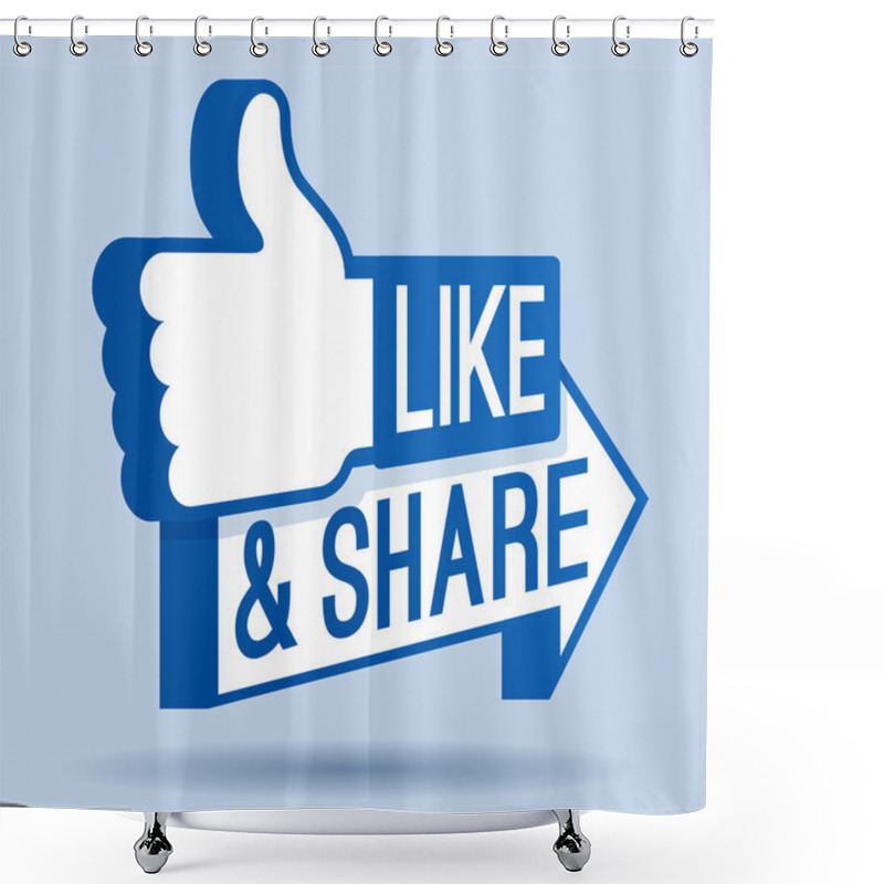 Personality  Like And Share Symbol Shower Curtains