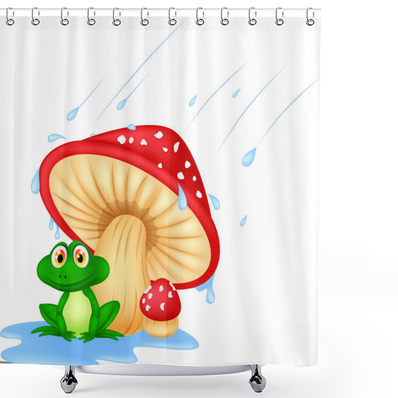 Personality  Mushroom With A Toad Shower Curtains