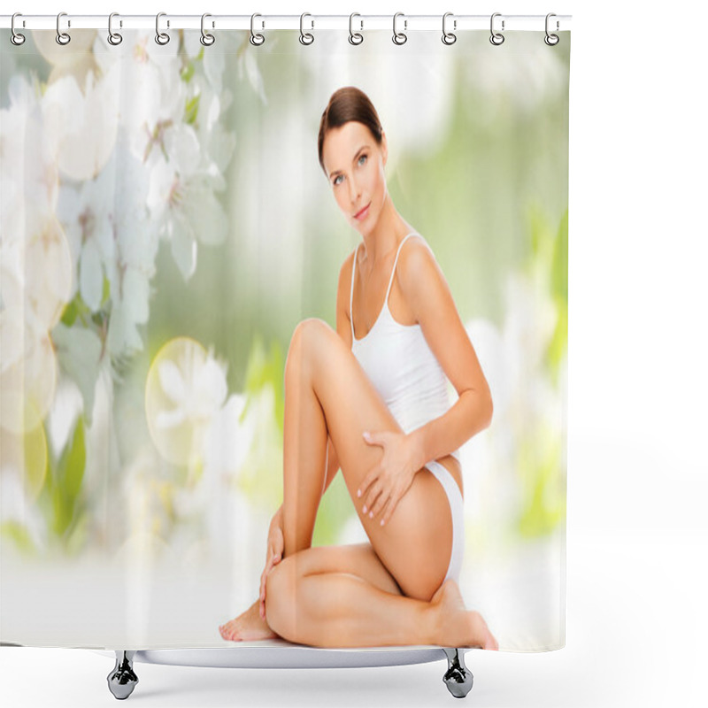 Personality  Beautiful Woman Touching Her Hips Shower Curtains