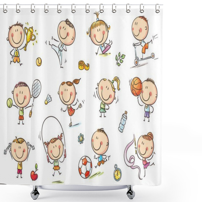 Personality  Kids And Sport Shower Curtains